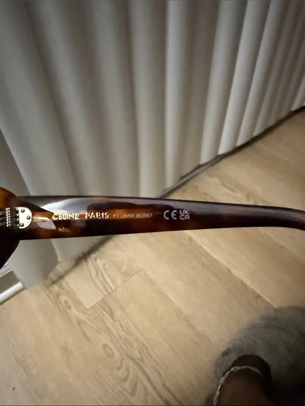 Celine Brown Tortoiseshell Cat-Eye Sunglasses with Case